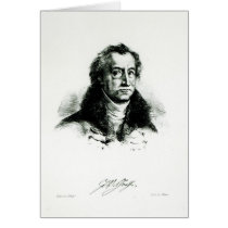 Johann Wolfgang Goethe  engraved by Delacroix Card