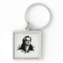 Johann Wolfgang Goethe  engraved by Delacroix Key Chains