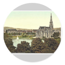 Johannes Kirche, Stuttgart, Wurtemburg, Germany cl Round Sticker