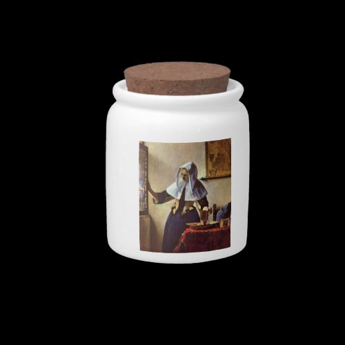 Johannes Vermeer - Young woman with a water jug at Candy Jar