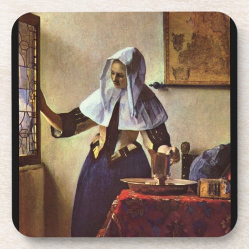 Johannes Vermeer - Young woman with a water jug at Coasters