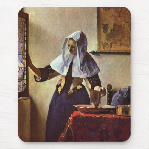 Johannes Vermeer - Young woman with a water jug at Mousepad