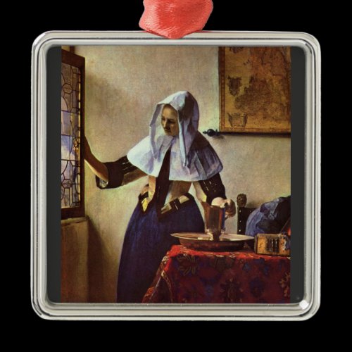 Johannes Vermeer - Young woman with a water jug at Christmas Ornaments