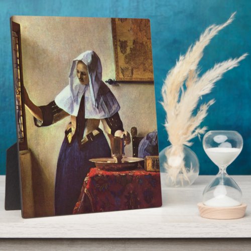 Johannes Vermeer - Young woman with a water jug at Photo Plaque