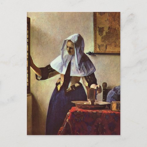 Johannes Vermeer - Young woman with a water jug at Postcards