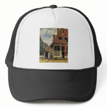 Johannes Vermeer's Street in Delft (circa 1660) Trucker Hats