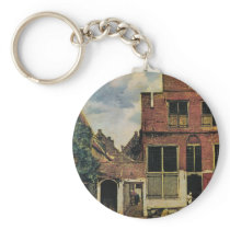 Johannes Vermeer's Street in Delft (circa 1660) Key Chain