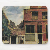 Johannes Vermeer's Street in Delft (circa 1660) Mouse Pads