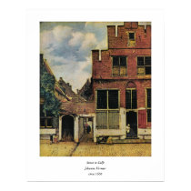 Johannes Vermeer's Street in Delft (circa 1660) posters