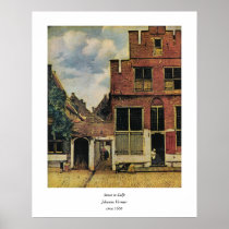Johannes Vermeer's Street in Delft (circa 1660) Print