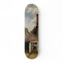 Johannes Vermeer's Street in Delft (circa 1660) skateboards by MasterpieceGallery Johannes Vermeer's Street in Delft (circa 1660) skateboards