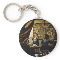 Johannes Vermeer's The Art of Painting circa 1668 Keychain
