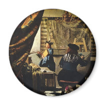 Johannes Vermeer's The Art of Painting circa 1668 Magnets