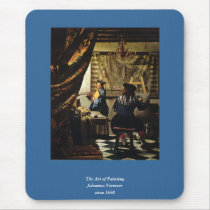 Johannes Vermeer's The Art of Painting circa 1668 Mousepads