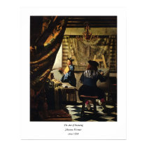 Johannes Vermeer's The Art of Painting circa 1668 posters