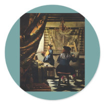 Johannes Vermeer's The Art of Painting circa 1668 Sticker