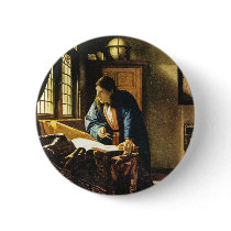 Johannes Vermeer's The Geographer (circa 1669) Buttons