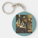 Johannes Vermeer's The Geographer (circa 1669) Keychain