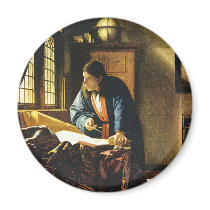 Johannes Vermeer's The Geographer (circa 1669) Fridge Magnet