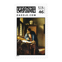 Johannes Vermeer's The Geographer (circa 1669) Postage