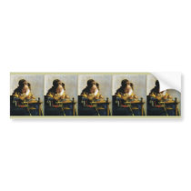 Johannes Vermeer's The Lacemaker (circa 1670) Bumper Sticker