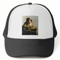 Johannes Vermeer's The Lacemaker (circa 1670) Trucker Hats