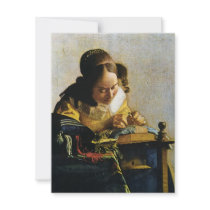 Johannes Vermeer's The Lacemaker (circa 1670) Announcement