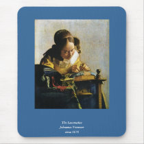 Johannes Vermeer's The Lacemaker (circa 1670) Mouse Pad