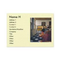 Johannes Vermeer's The Music Lesson (circa1663) Business Card Templates