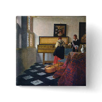 Johannes Vermeer's The Music Lesson (circa1663) Button