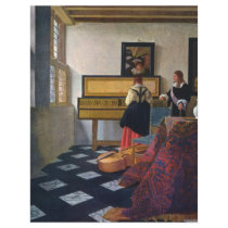 Johannes Vermeer's The Music Lesson (circa1663) flyers by MasterpieceGallery Johannes Vermeer's The Music Lesson (circa1663) flyers