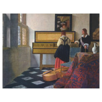 Johannes Vermeer's The Music Lesson (circa1663) flyers by MasterpieceGallery Johannes Vermeer's The Music Lesson (circa1663) flyers