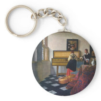 Johannes Vermeer's The Music Lesson (circa1663) Keychain