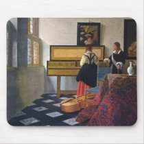 Johannes Vermeer's The Music Lesson (circa1663) Mouse Pad