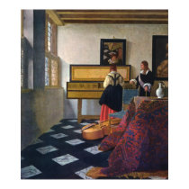 Johannes Vermeer's The Music Lesson (circa1663) posters