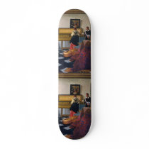 Johannes Vermeer's The Music Lesson (circa1663) Skateboard
