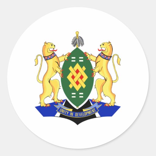Johannesburg Coat Of Arms Classic Round Sticker Zazzle
