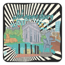 Johannesburg Square Stickers