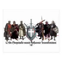 Johanniter Fratres with swords and sign Postk Post Card