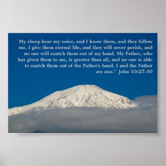 John 10:27-30 poster print