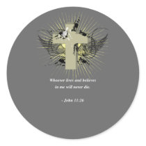 JOHN 11:26 Bible Verse stickers by Christianity JOHN 11:26 Bible Verse stickers