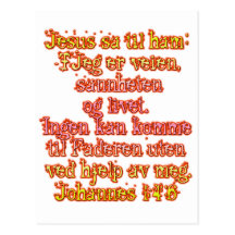John 14:6 Norwegian Post Card