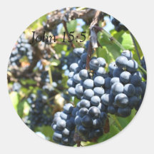 John 15:5 Grapes Vineyard Sticker