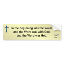 John 1:1 bumper stickers by InspiredByHim John 1:1 bumper stickers