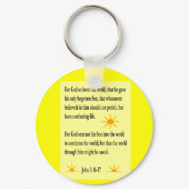 John 3:16-17 key chain keychains