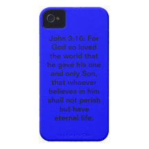 John 3:16 Blue Case-Mate iPhone 4/4S Case iPhone 4 Covers