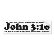 John 3:16 bumper stickers by ChristianBumper John 3:16 bumper stickers