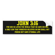 JOHN 3 16 BUMPER STICKERS