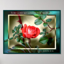John 3:16 canvas print