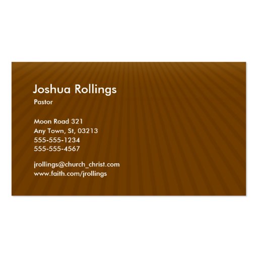 John 3:16 - Christian Business Card (back side)